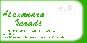 alexandra varadi business card